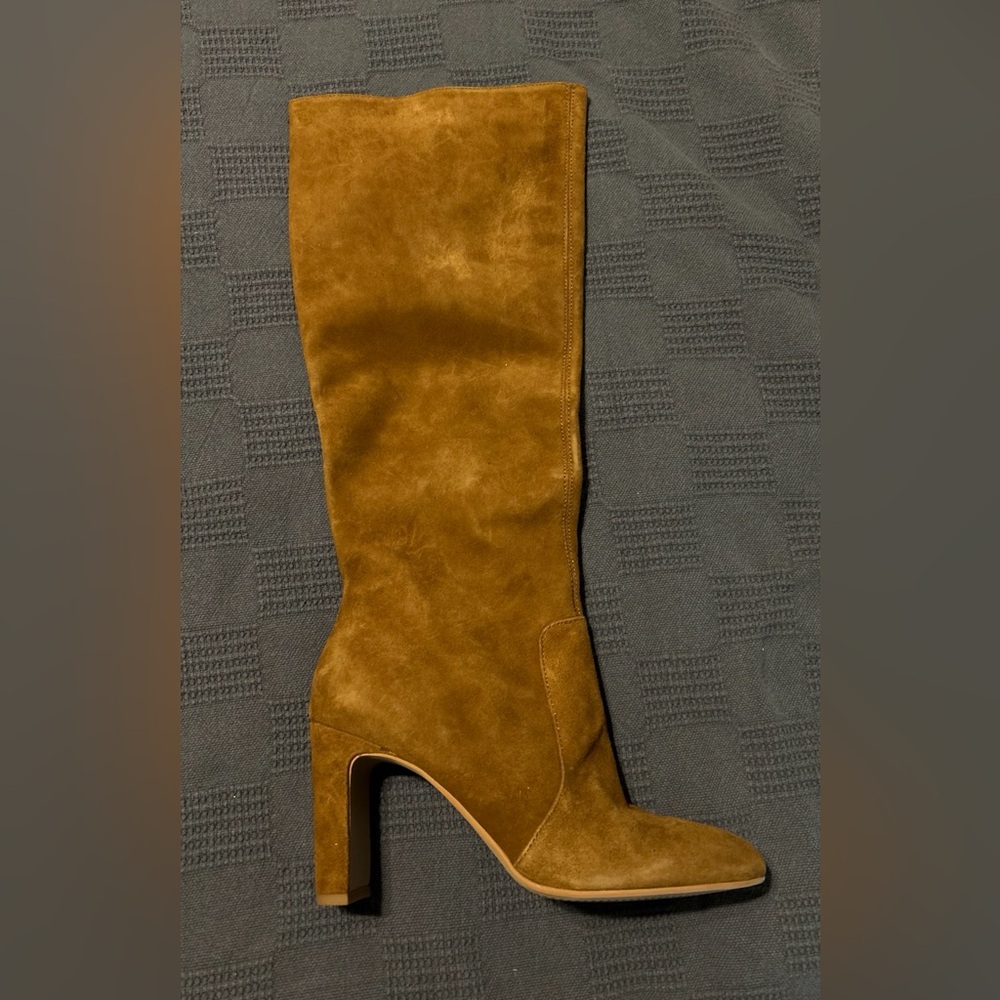 NWT NIB Dolce Vita Coop Tall Suede Boots Dark Saddle Brown Size 8 - Picture 5 of 14